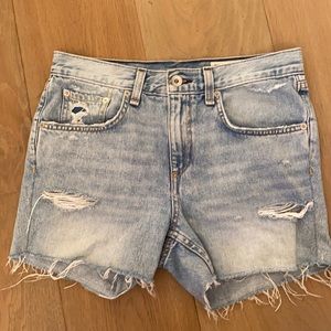 Boy High-Waisted Rag & Bone denim jean Shorts- 25